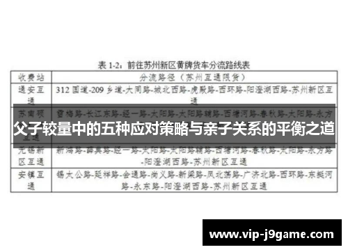 父子较量中的五种应对策略与亲子关系的平衡之道